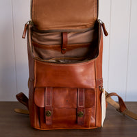 HORWEEN DUBLIN CHESNUT TOP ZIP BACKPACK (#0058)| Production Sample