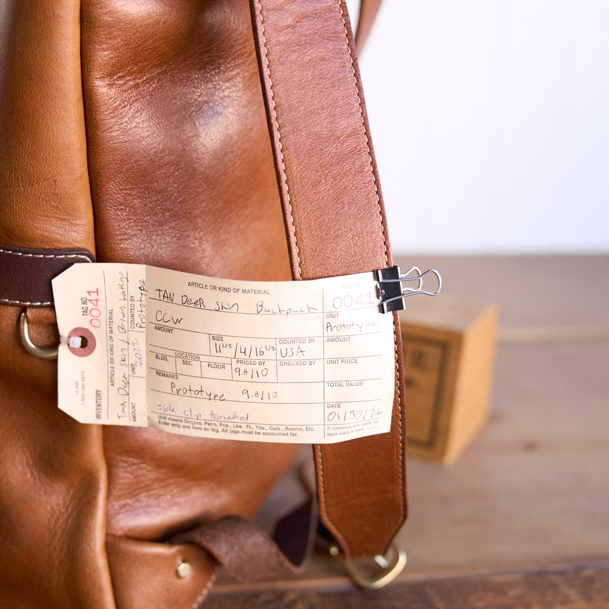 HORWEEN DEERSKIN TOP ZIP BACKPACK (#0041) | Prototype |