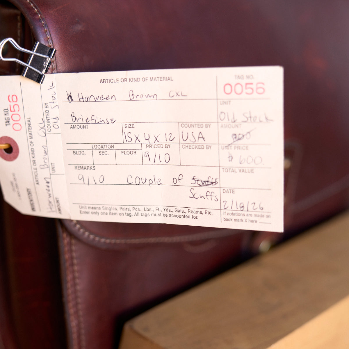 HORWEEN CHROMEXCEL BRIEFCASE (#0056) | OVERSTOCK
